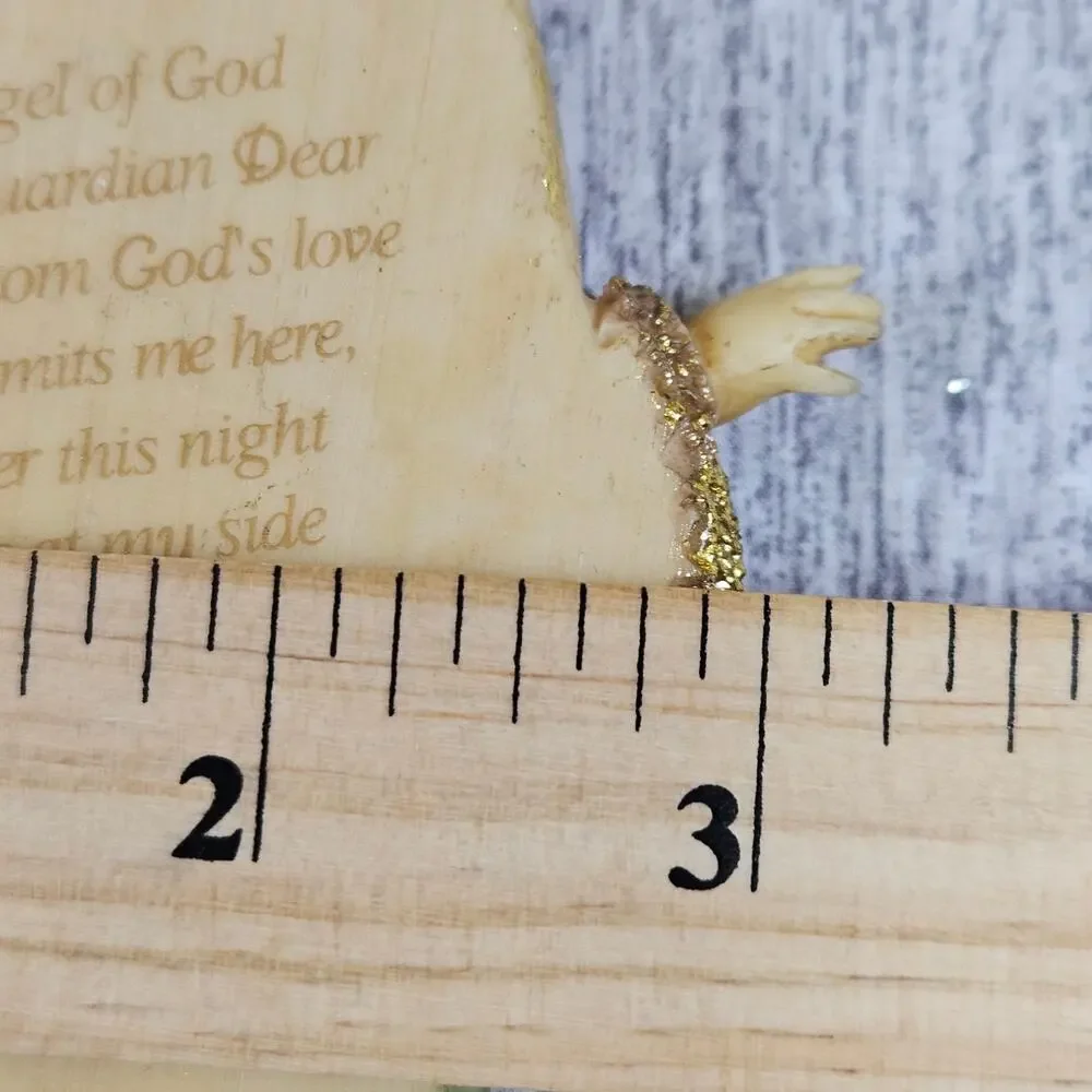 VTG Christmas Tree Ornament Angel of God Religious Guardian Angel Prayer 90s